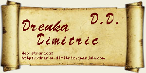 Drenka Dimitrić vizit kartica